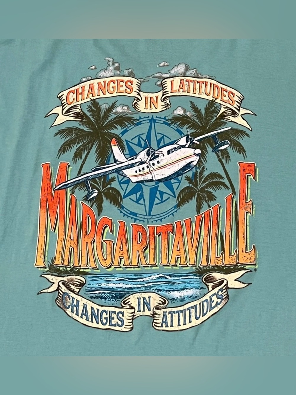 3X Men MARGARITAVILLE KEY WEST Tee Shirt Top 2-Sided Jimmy Buffet Plane 3XL XXXL